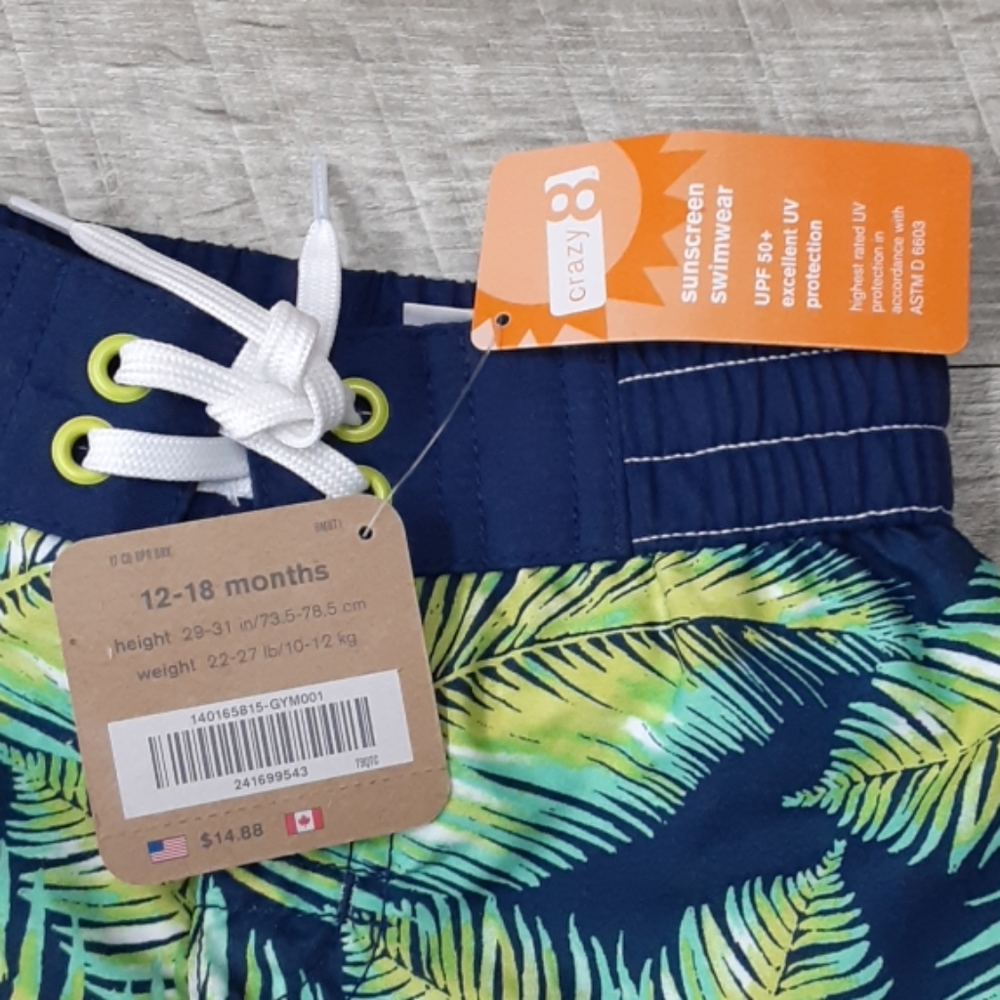 NWT 12-18M rashguard swim top and swim trunks - Picture 5 of 8